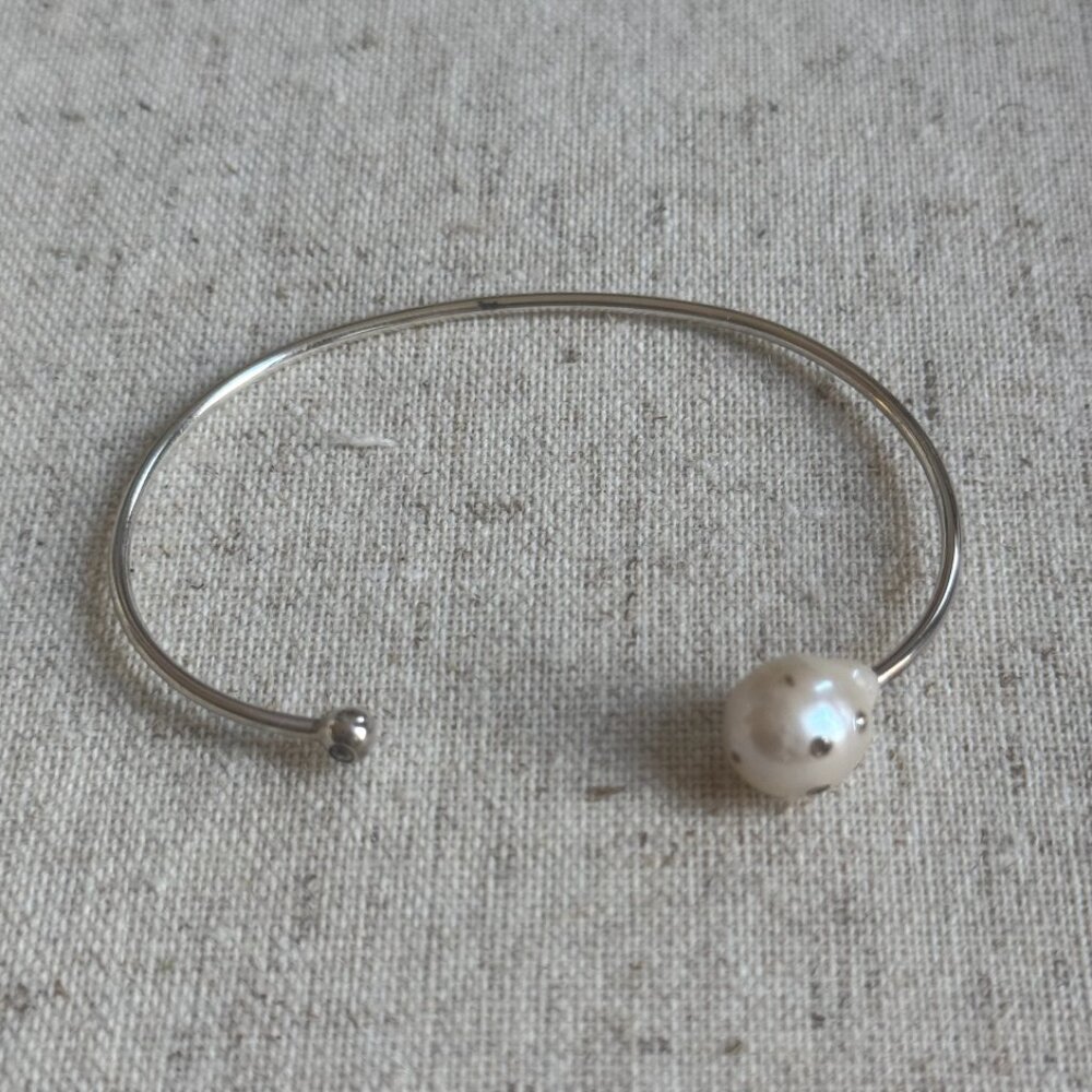 Chan Luu Sterling Silver and Champagne Diamond Cuff